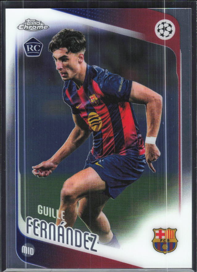 Guille Fernández – 2025-26 Topps Chrome UEFA Club Competitions #190 – framsida