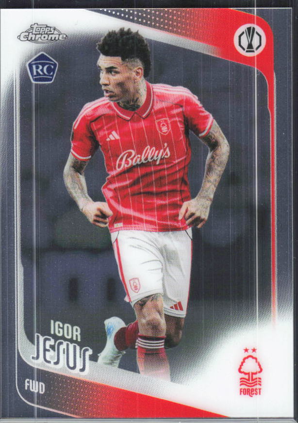 Igor Jesus – 2025-26 Topps Chrome UEFA Club Competitions #161 – framsida