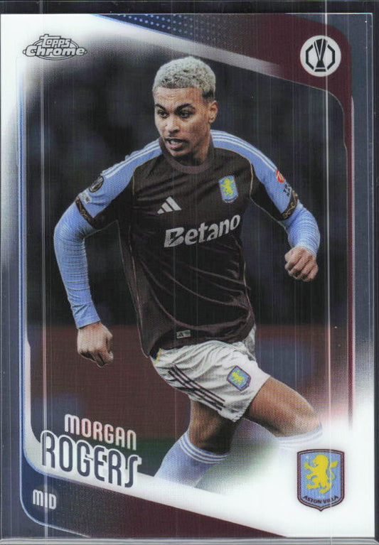 Morgan Rogers – 2025-26 Topps Chrome UEFA Club Competitions #197 – framsida