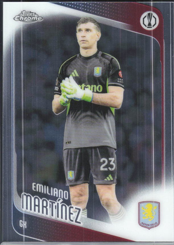Emiliano Martínez – 2025-26 Topps Chrome UEFA Club Competitions #75 – framsida