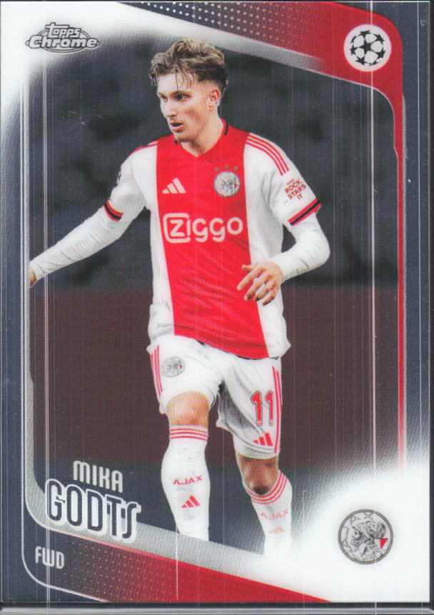 Mika Godts – 2025-26 Topps Chrome UEFA Club Competitions #151 – framsida
