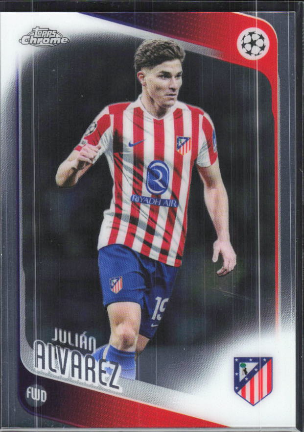 Julián Alvarez – 2025-26 Topps Chrome UEFA Club Competitions #154 – framsida