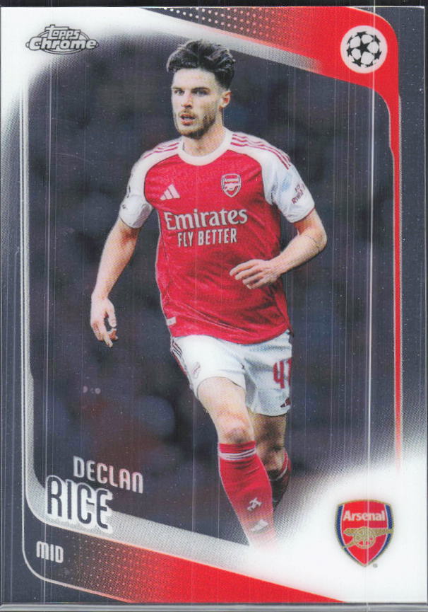 Declan Rice – 2025-26 Topps Chrome UEFA Club Competitions #164 – framsida