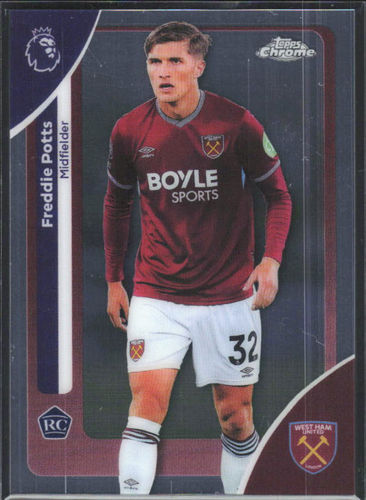 2025-26 Topps Chrome Premier League #186 Freddie Potts Base