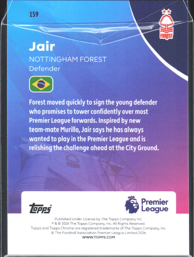 2025-26 Topps Chrome Premier League #159 Jair Base