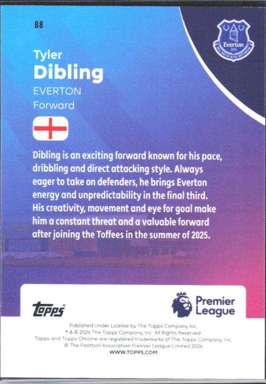 2025-26 Topps Chrome Premier League #88 Tyler Dibling Base