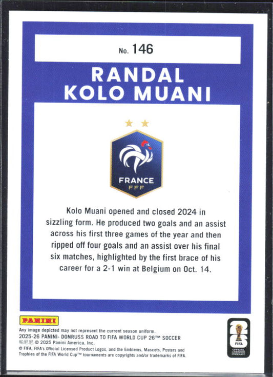 2025-26 Donruss Road to FIFA World Cup #146 Randal Kolo Muani Base