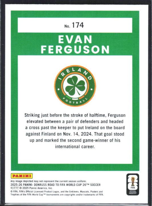 2025-26 Donruss Road to FIFA World Cup #174 Evan Ferguson Base