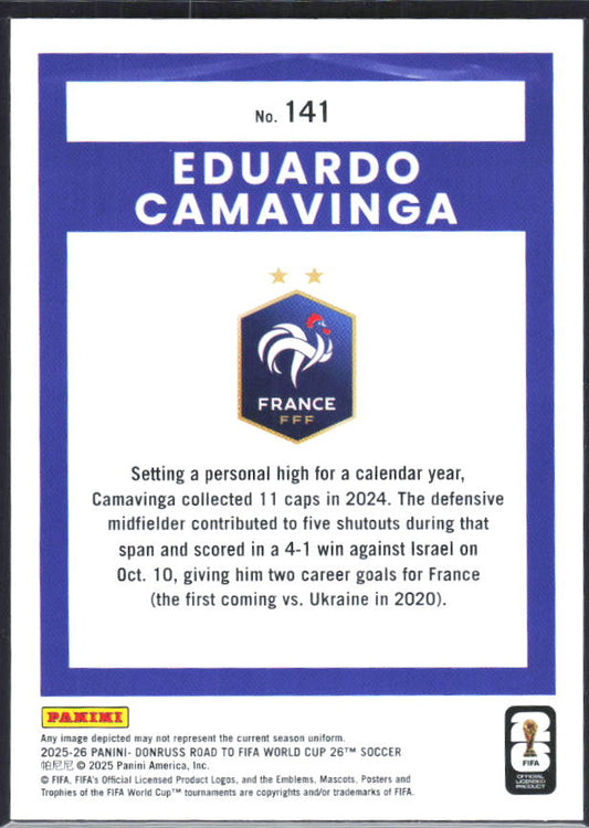 2025-26 Donruss Road to FIFA World Cup #141 Eduardo Camavinga Base