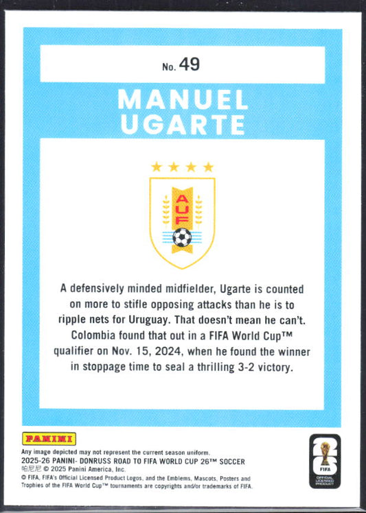 2025-26 Donruss Road to FIFA World Cup #49 Manuel Ugarte Base
