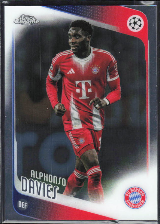 2025-26 Topps Chrome UEFA Club Competitions #90 Alphonso Davies Base