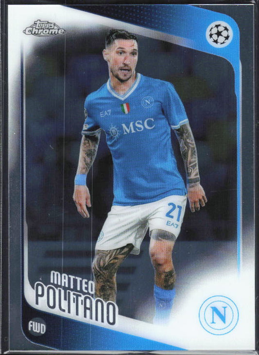 2025-26 Topps Chrome UEFA Club Competitions #7 Matteo Politano Base
