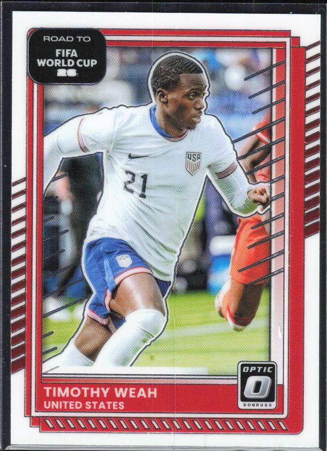 2025-26 Donruss Road to FIFA World Cup #21 Timothy Weah Optic