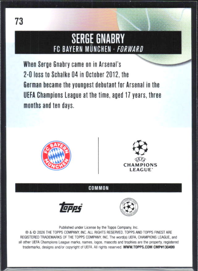 Serge Gnabry – baksida