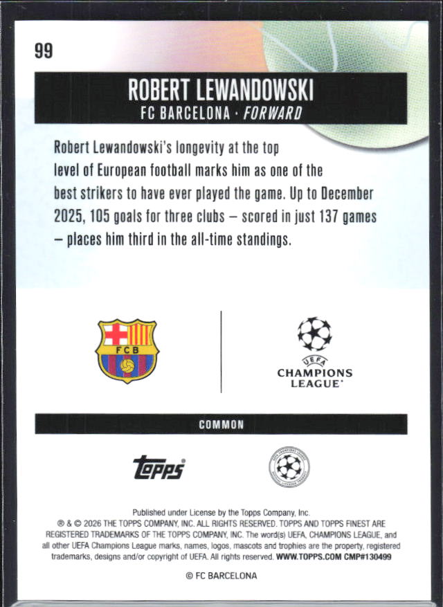 Robert Lewandowski – baksida
