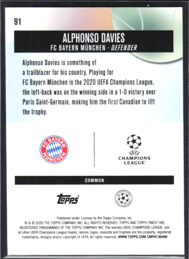 Alphonso Davies – baksida