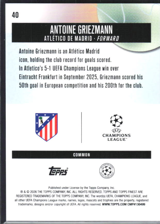 Antoine Griezmann – baksida