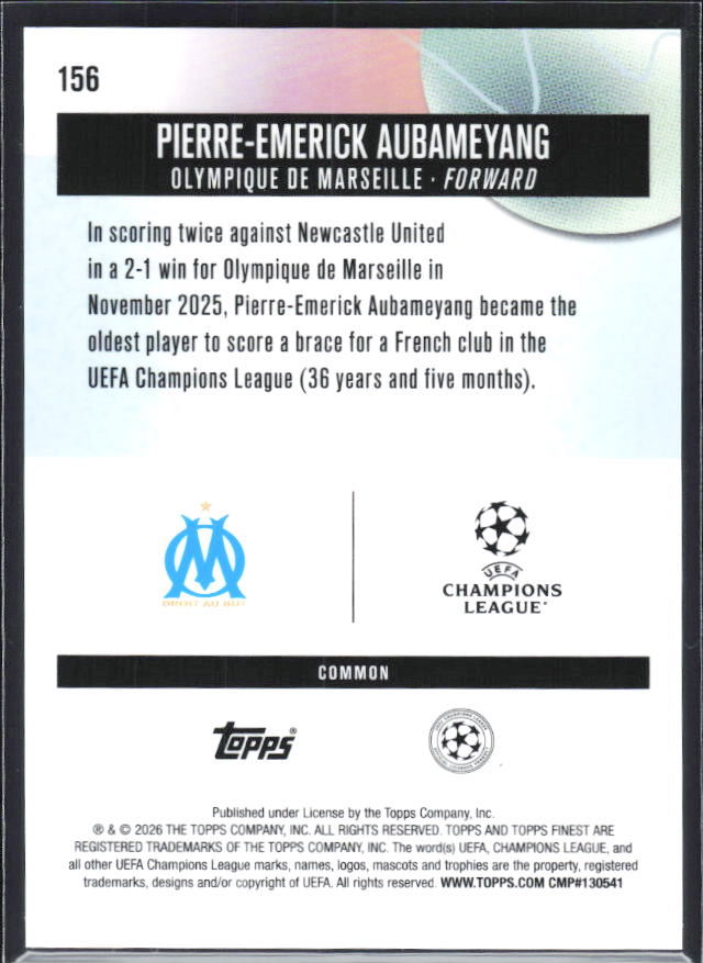 Pierre-Emerick Aubameyang – baksida