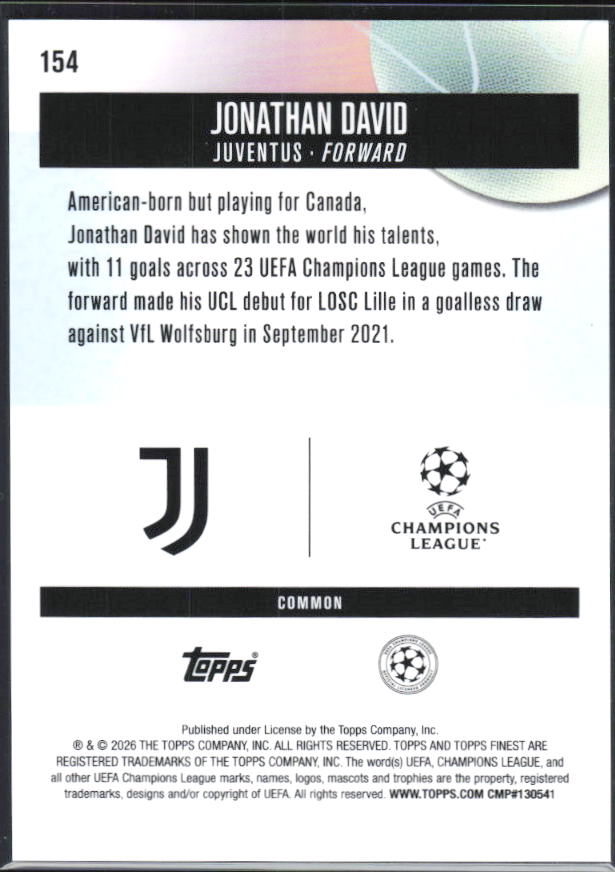 Jonathan David – baksida
