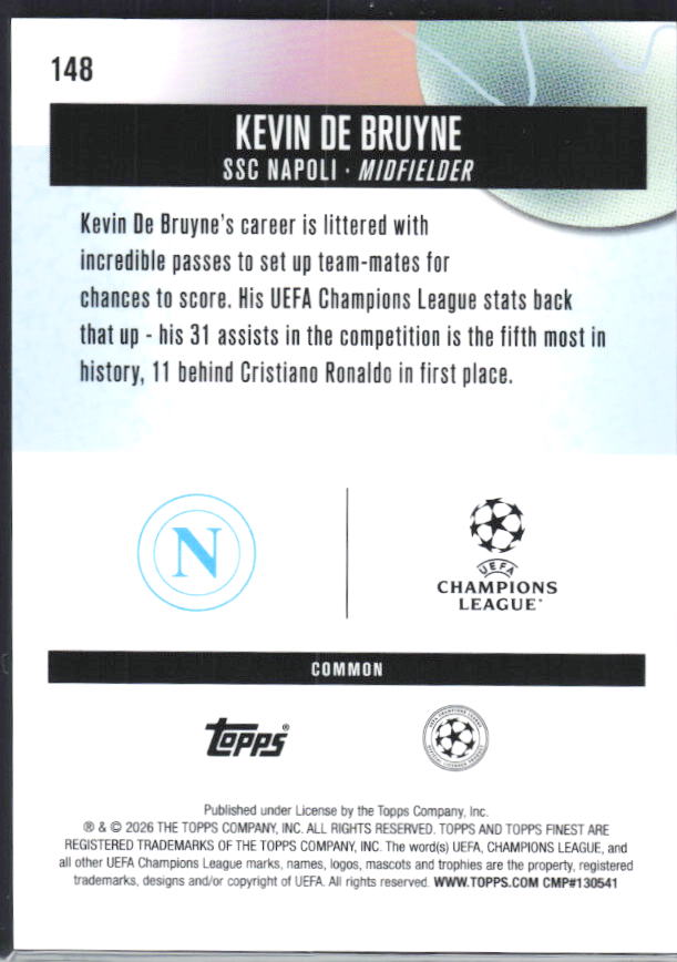 Kevin De Bruyne – baksida