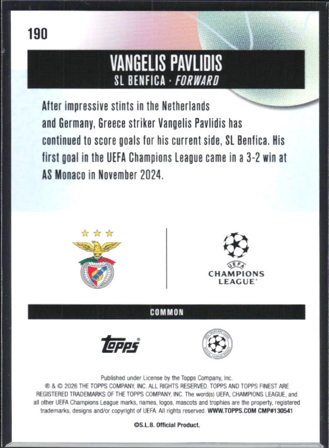 Vangelis Pavlidis – baksida