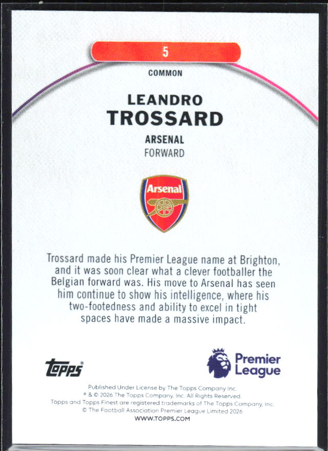 Leandro Trossard – baksida