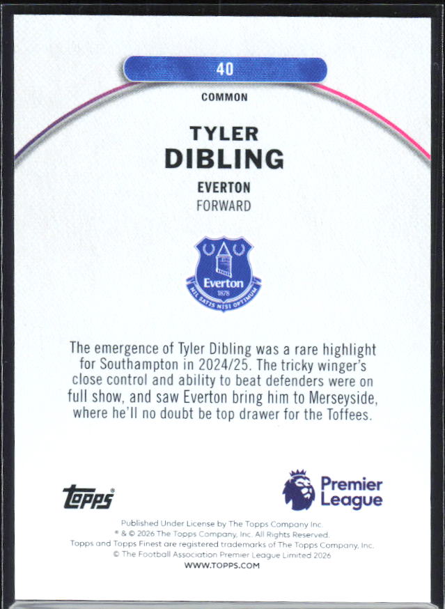 Tyler Dibling – baksida