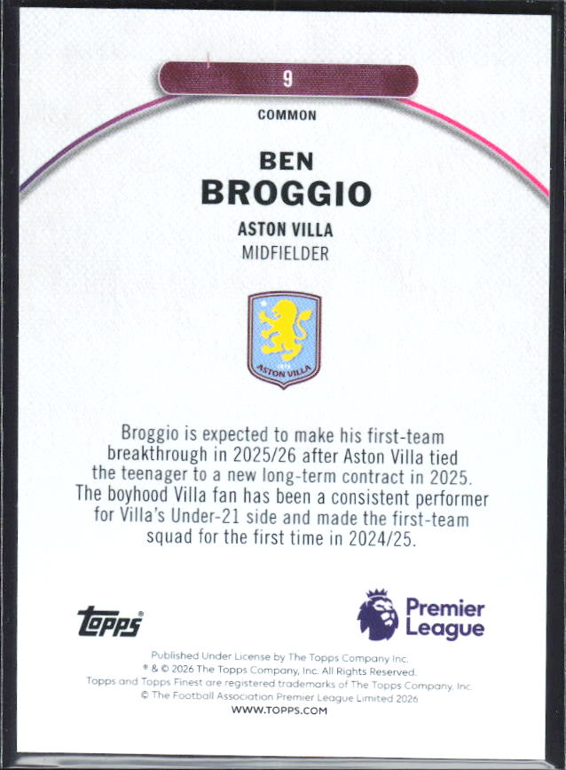 Ben Broggio – baksida