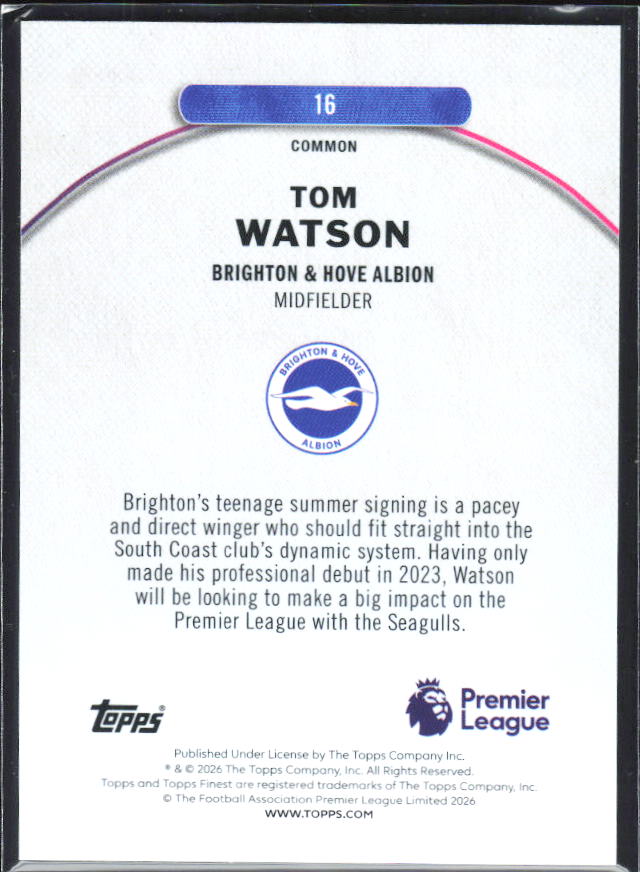Tom Watson – baksida