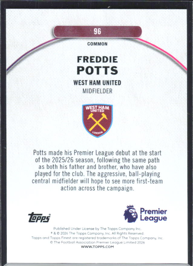 Freddie Potts – baksida
