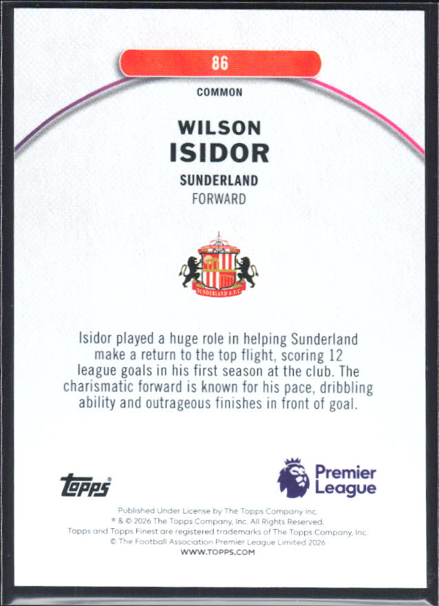 Wilson Isidor – baksida