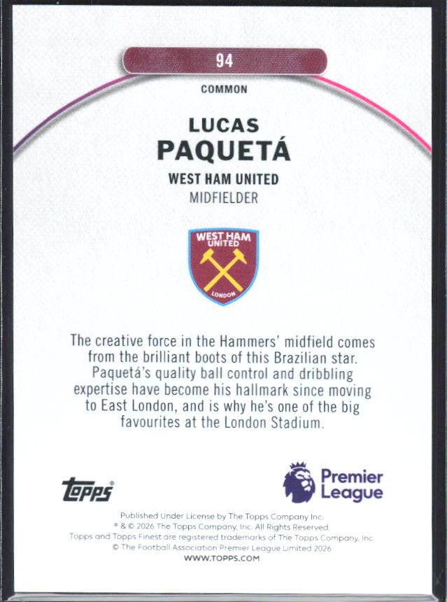 Lucas Paquetá – baksida
