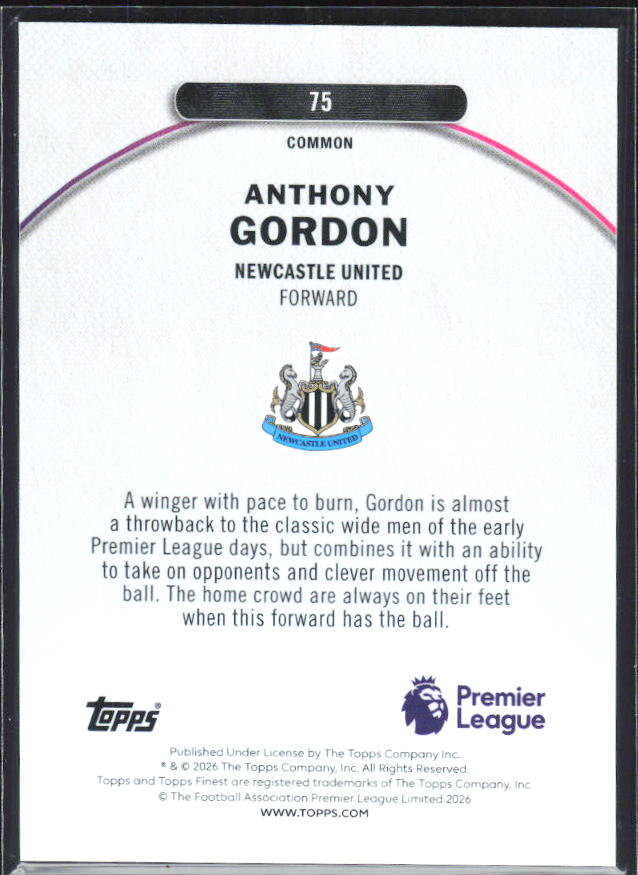 Anthony Gordon – baksida