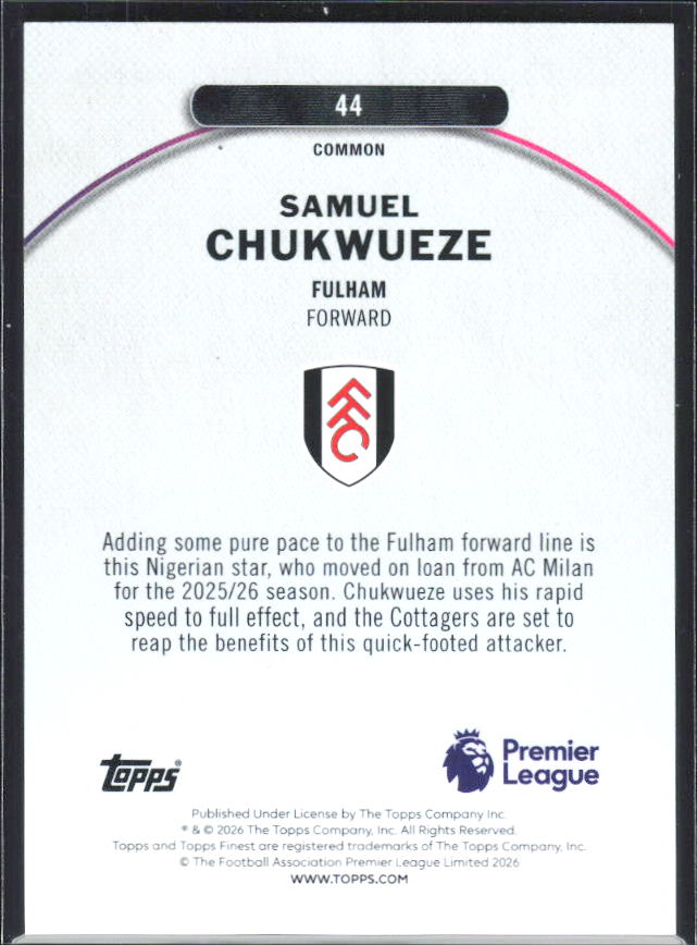 Samuel Chukwueze – baksida