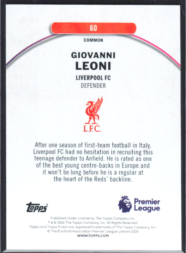 Giovanni Leoni – baksida