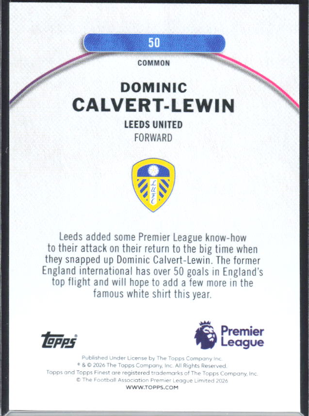 Dominic Calvert-Lewin – baksida