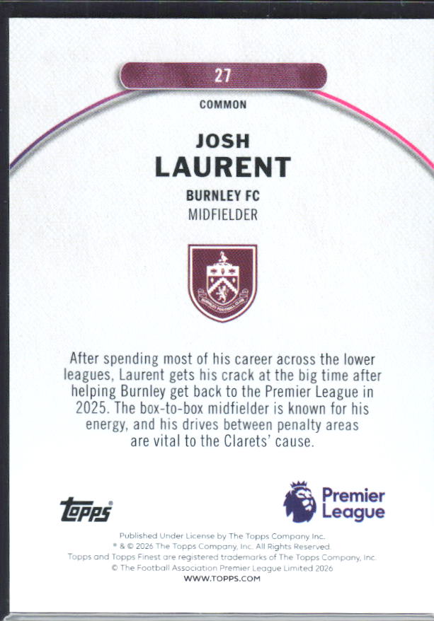 Josh Laurent – baksida