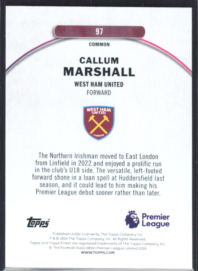 Callum Marshall – baksida