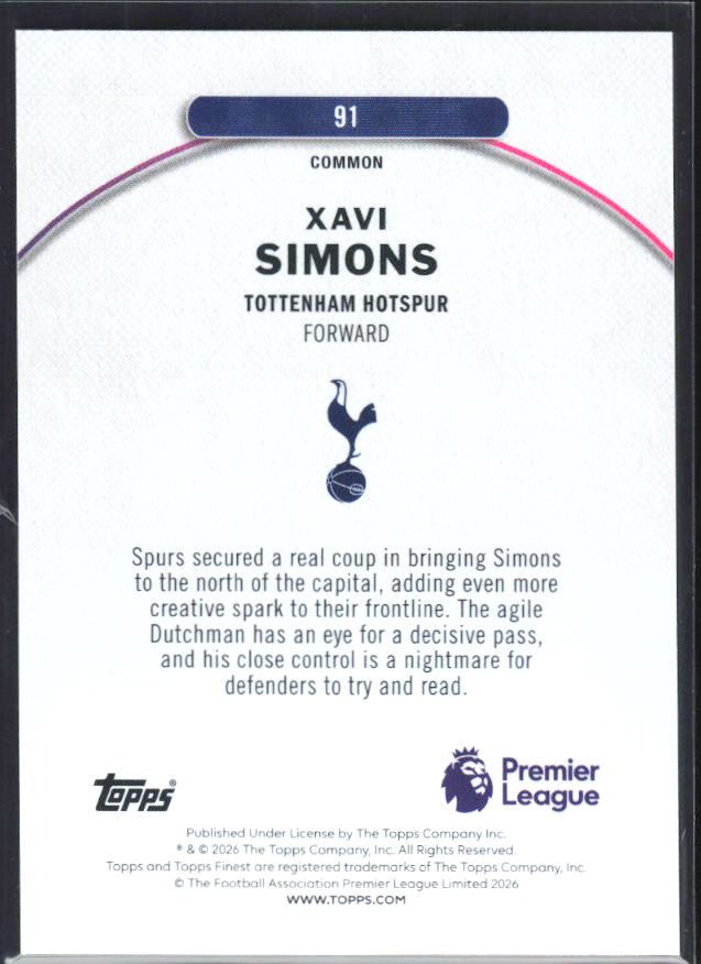 Xavi Simons – baksida