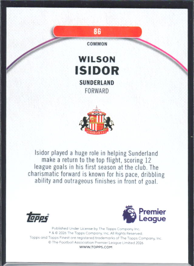 Wilson Isidor – baksida