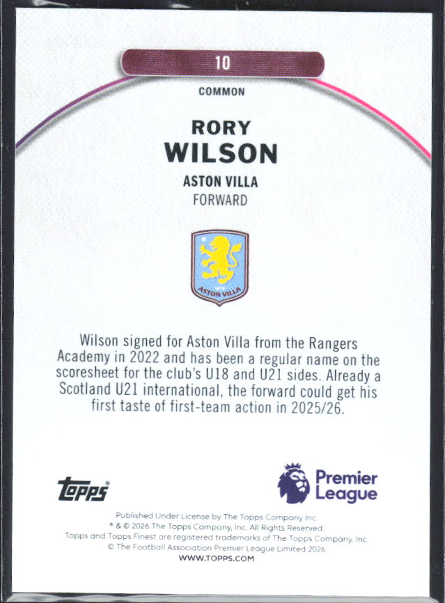 Rory Wilson – baksida
