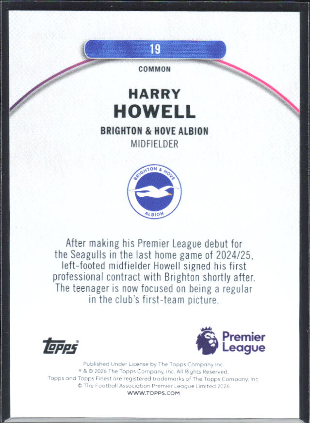 Harry Howell – baksida