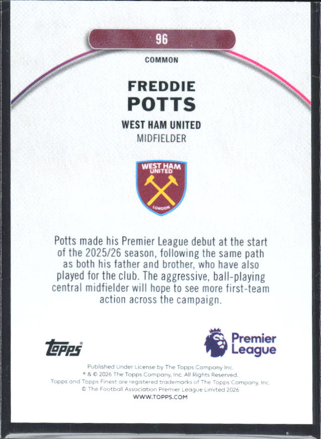 Freddie Potts – baksida