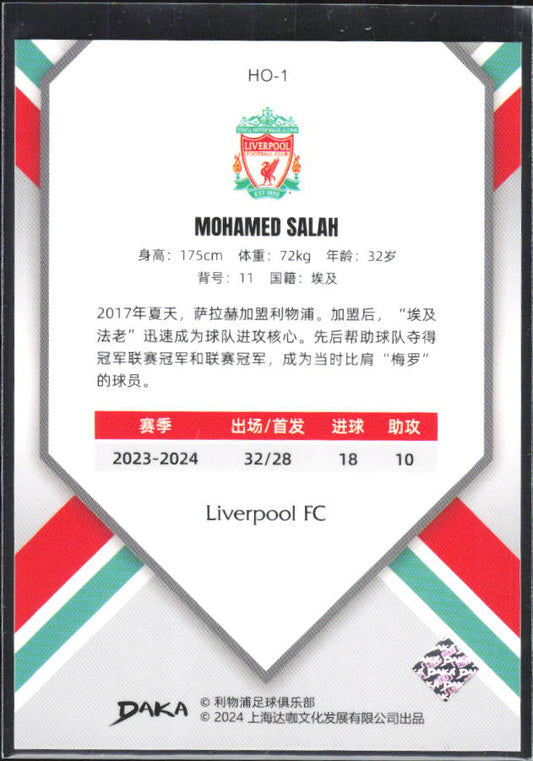 2024 DAKA Holocene Liverpool #HO-1 Mohamed Salah – baksida