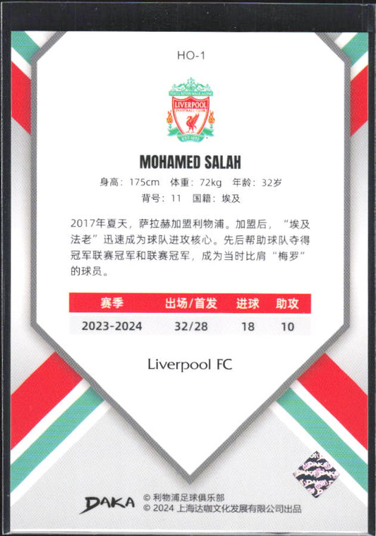 2024 DAKA Holocene Liverpool #HO-1 Mohamed Salah – baksida
