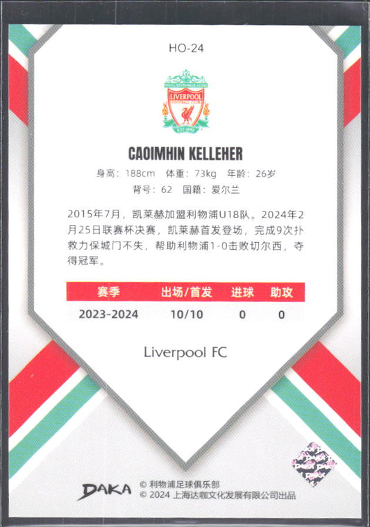 2024 DAKA Holocene Liverpool #HO-24 Caoimhin Kelleher – baksida