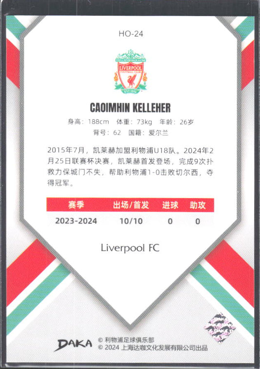 2024 DAKA Holocene Liverpool #HO-24 Caoimhin Kelleher – baksida
