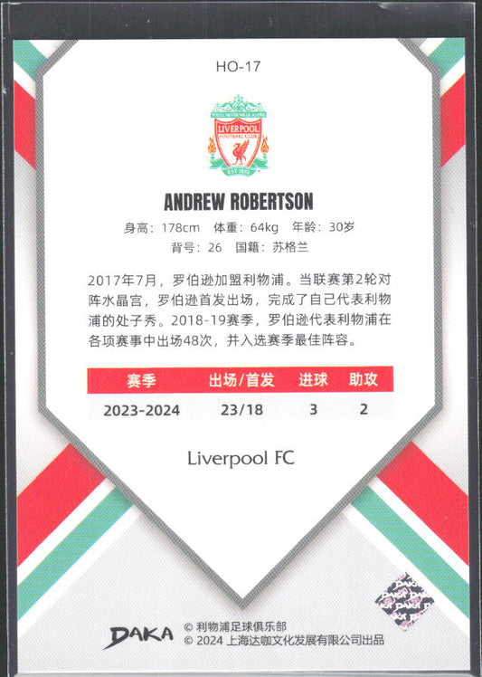 2024 DAKA Holocene Liverpool #HO-17 Andrew Robertson – baksida