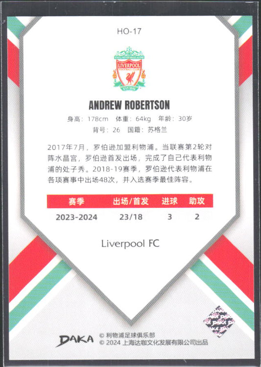 2024 DAKA Holocene Liverpool #HO-17 Andrew Robertson – baksida