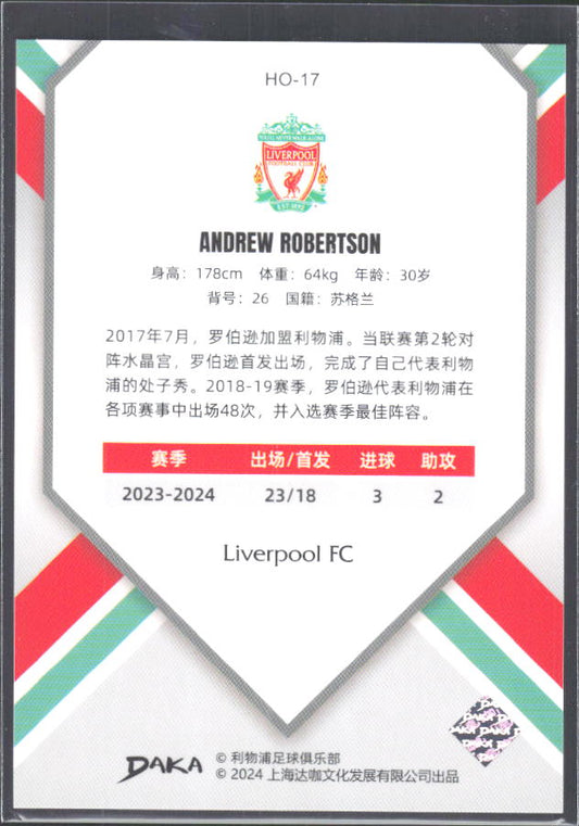 2024 DAKA Holocene Liverpool #HO-17 Andrew Robertson – baksida